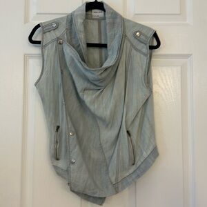 Bishop + Young light denim vest size medium